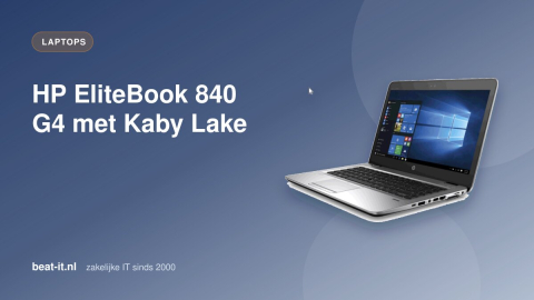 HP EliteBook 840 G4: premium business notebook met Kaby Lake processor