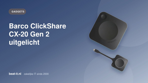 Barco ClickShare CX-20 Gen 2 Base Unit met USB-C Button voor draadloos vergaderen