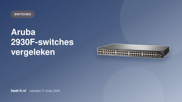 HPE Aruba 2930F 48G 4SFP+ Switch JL254A, 1U-rackswitch met 48 Gigabit-poorten en vier SFP+-uplinks
