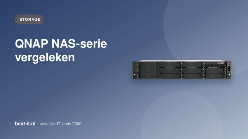 QNAP TS-855eU-8G 2U short-depth rackmount NAS met acht drive bays