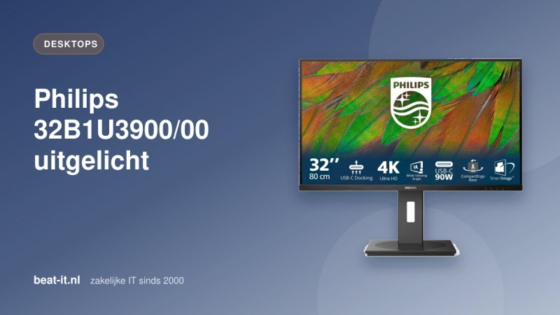 Philips Monitor 3000 series 32B1U3900/00 zakelijke monitor, vooraanzicht