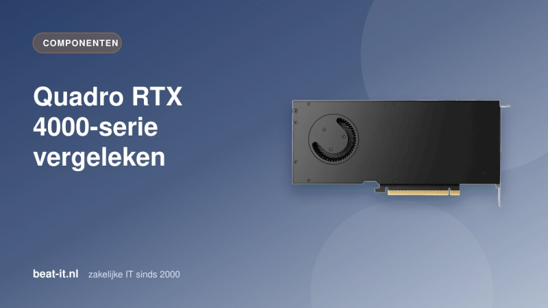 PNY Quadro RTX 4000 Ada Generation 20GB professionele videokaart met vier DisplayPort-aansluitingen