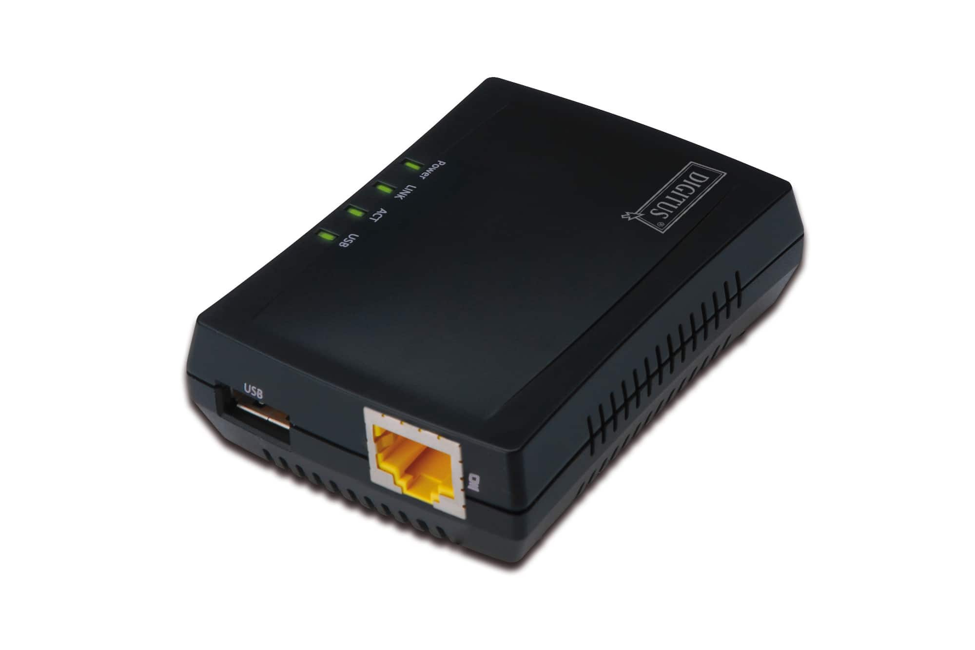 Digitus DN-13020 print server Ethernet LAN Zwart (DN-13020) thumbnail