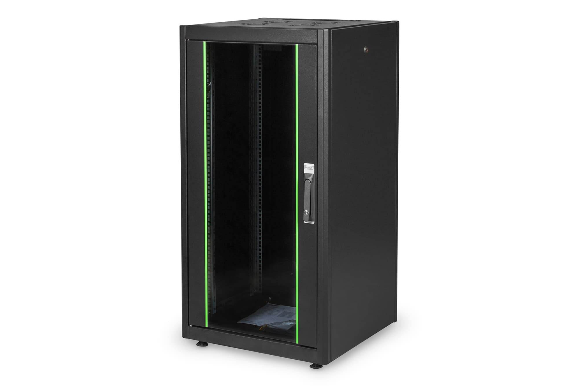Digitus DN-19 22U-6/6-DB rack Vrijstaande rek Zwart (DN-19 22U-6/6-DB) thumbnail