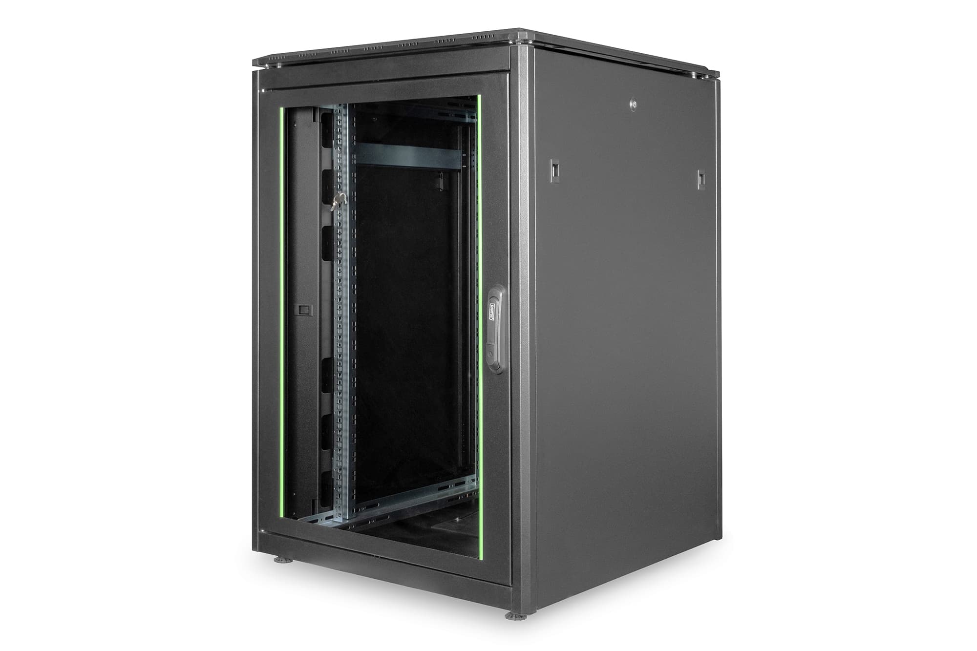 Digitus DN-19 22U-8/8-B-1 rack Vrijstaande rek Zwart (DN-19 22U-8/8-B-1) thumbnail