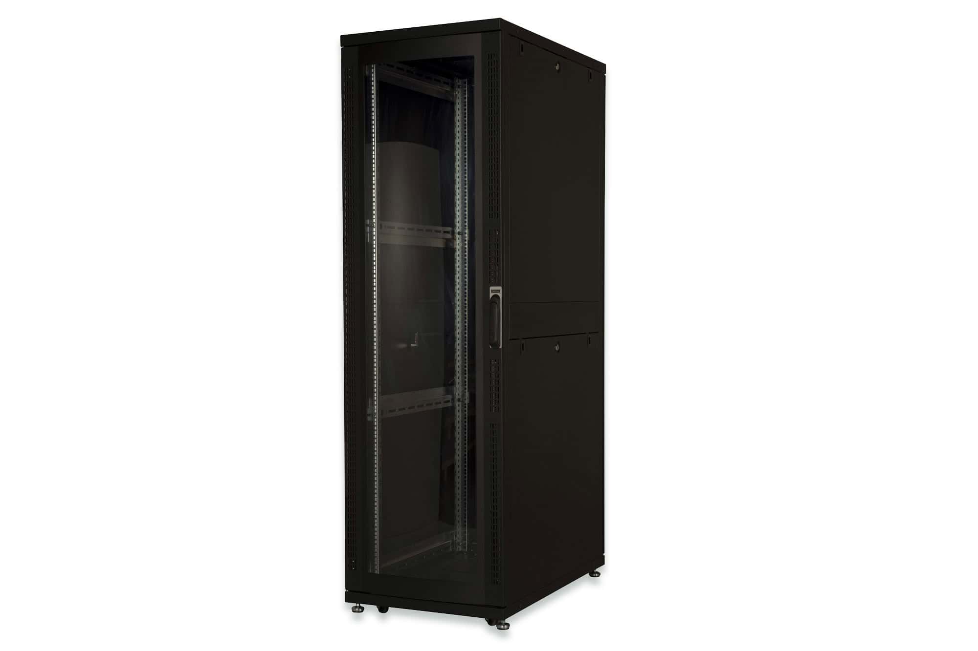 Digitus DN-19 SRV-42U-B-GD-1 rack Vrijstaande rek Zwart (DN-19 SRV-42U-B-GD-1) thumbnail