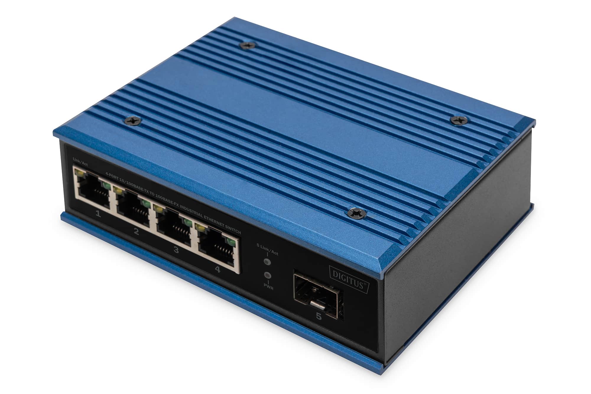 Digitus DN-651130 netwerk-switch Unmanaged Fast Ethernet (10/100) Zwart, Blauw (DN-651130) thumbnail