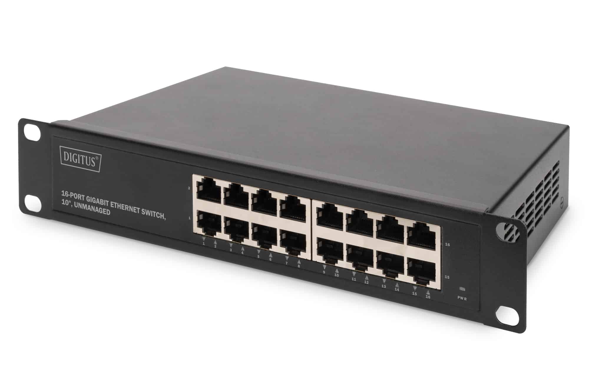Digitus DN-80115 netwerk-switch Unmanaged Gigabit Ethernet (10/100/1000) 1U Zwart (DN-80115) thumbnail