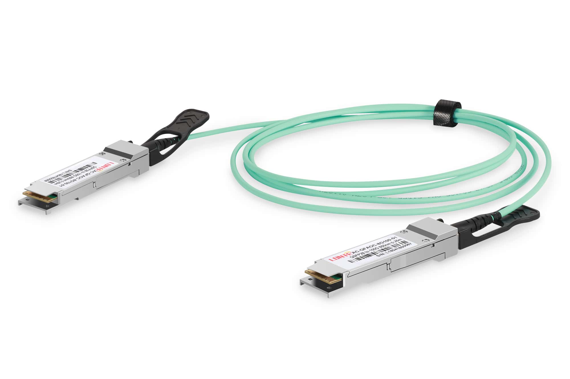 Digitus DN-81626 Glasvezel kabel 10 m QSFP28 AOC OM3/OM4 Aqua-kleur (DN-81626) thumbnail