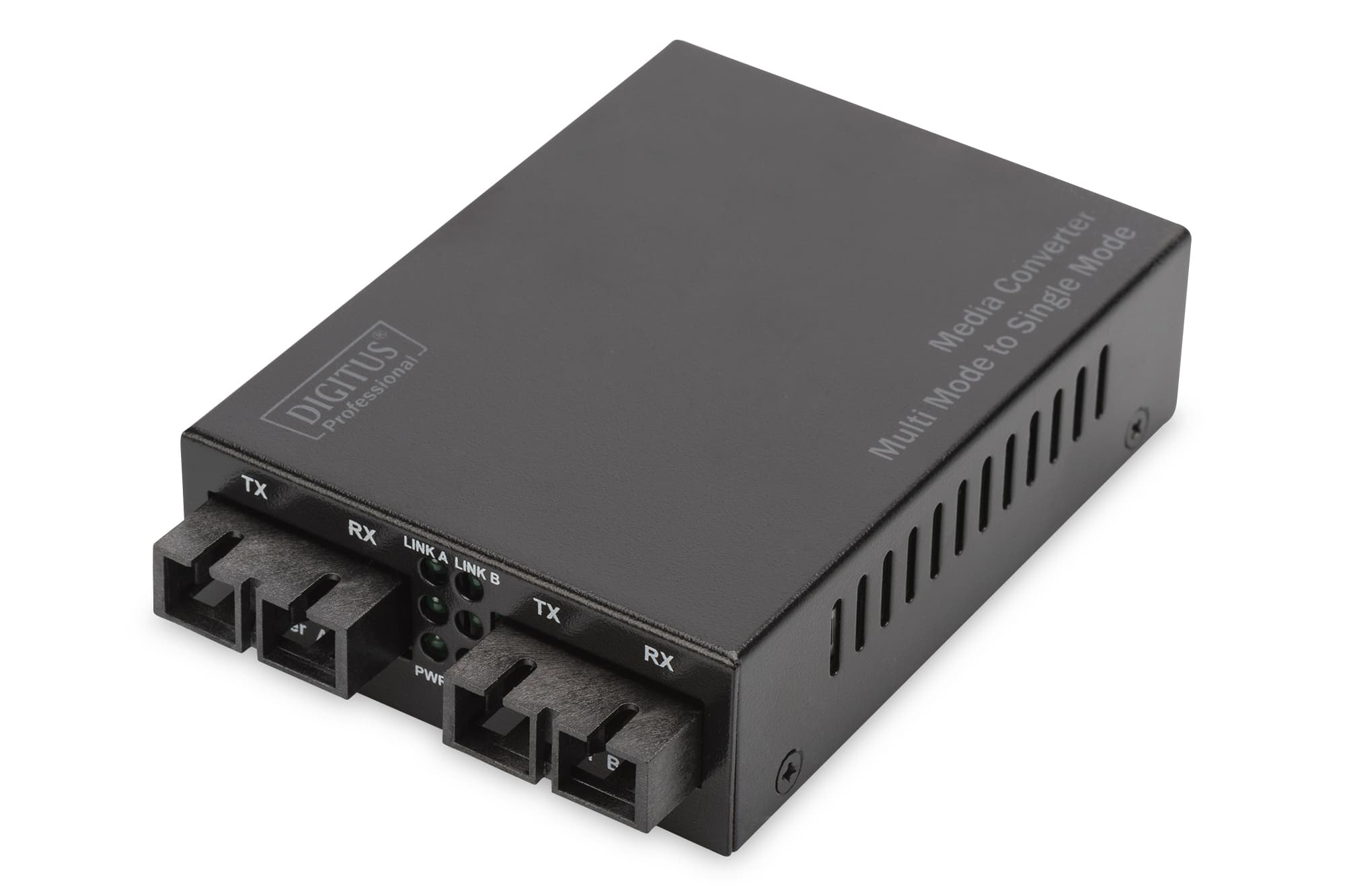 Digitus DN-82024 netwerk media converter 100 Mbit/s 1310 nm Multimode, Single-mode Zwart (DN-82024) thumbnail