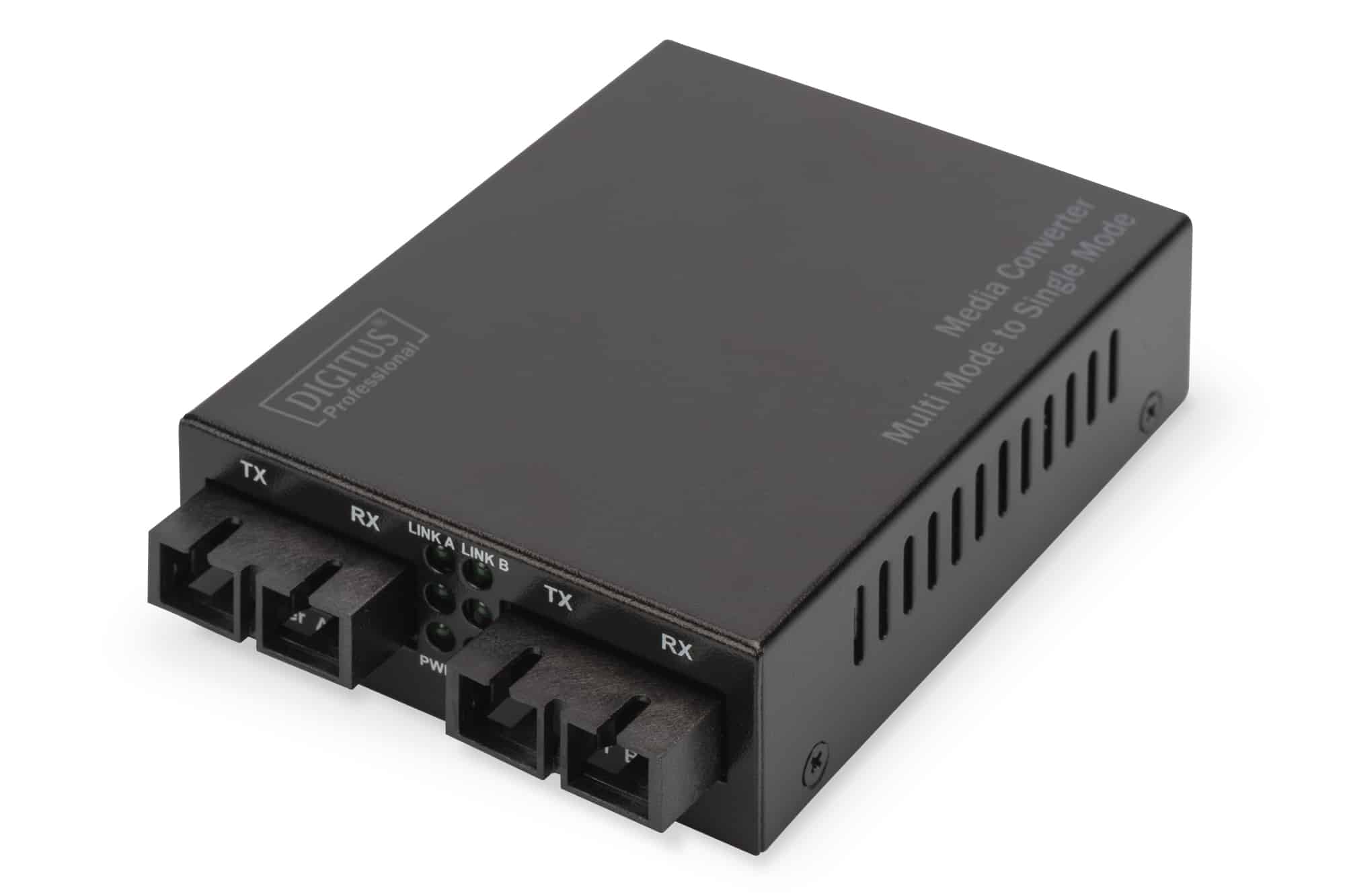 Digitus DN-82124 netwerk media converter 1000 Mbit/s 1310 nm Single-mode, Multimode Zwart (DN-82124) thumbnail