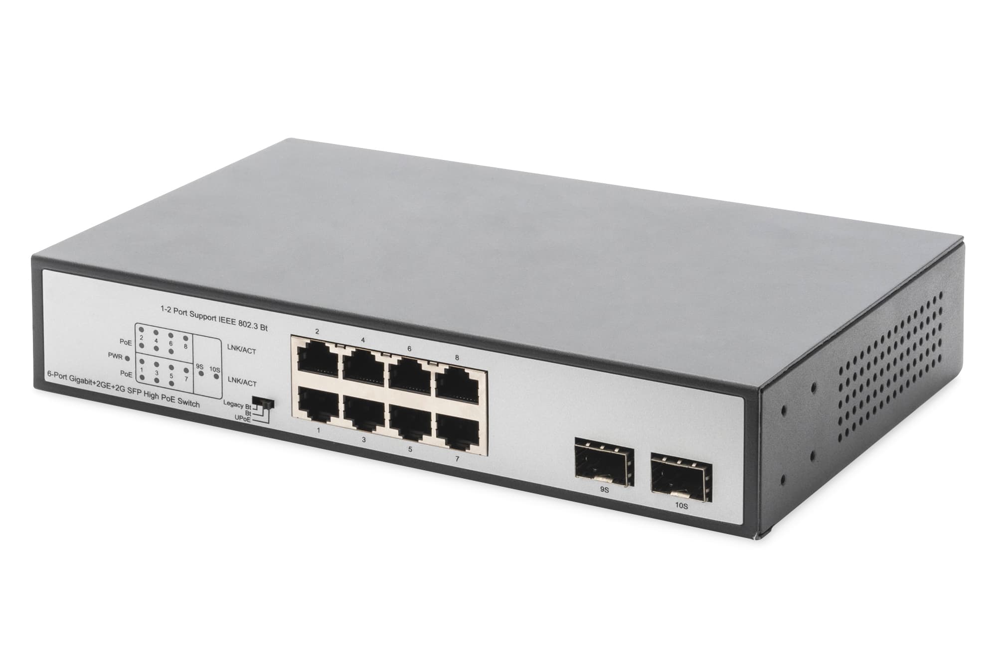Digitus DN-95140 netwerk-switch Unmanaged Gigabit Ethernet (10/100/1000) Power over Ethernet (PoE) Zwart, Zilver (DN-95140) thumbnail Digitus DN-95140 netwerk-switch Unmanaged Gigabit Ethernet (10/100/1000) Power over Ethernet (PoE) Zwart, Zilver (DN-95140) thumbnail