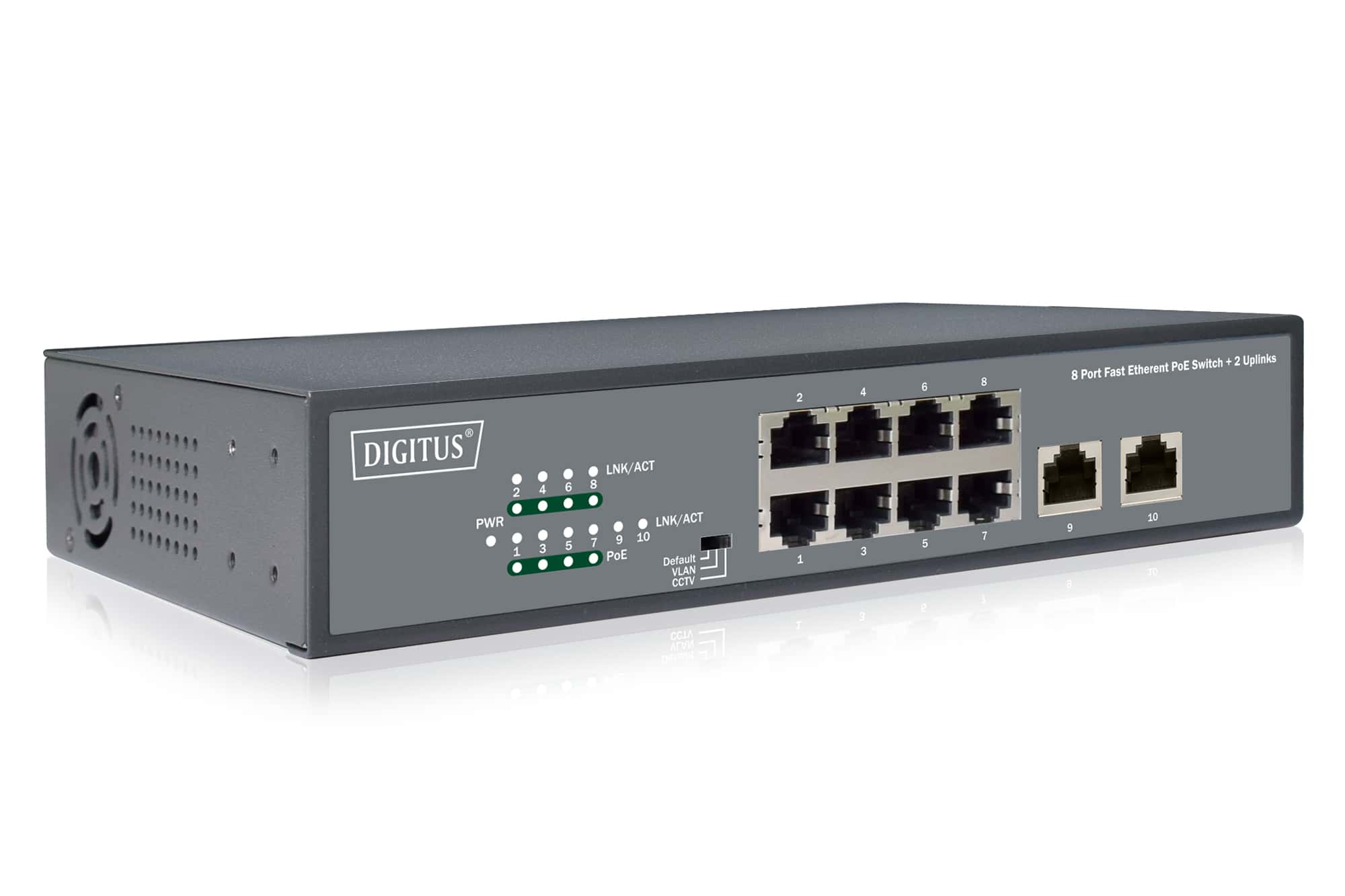 Digitus DN-95323-1 netwerk-switch Unmanaged Fast Ethernet (10/100) Power over Ethernet (PoE) Grijs (DN-95323-1) thumbnail