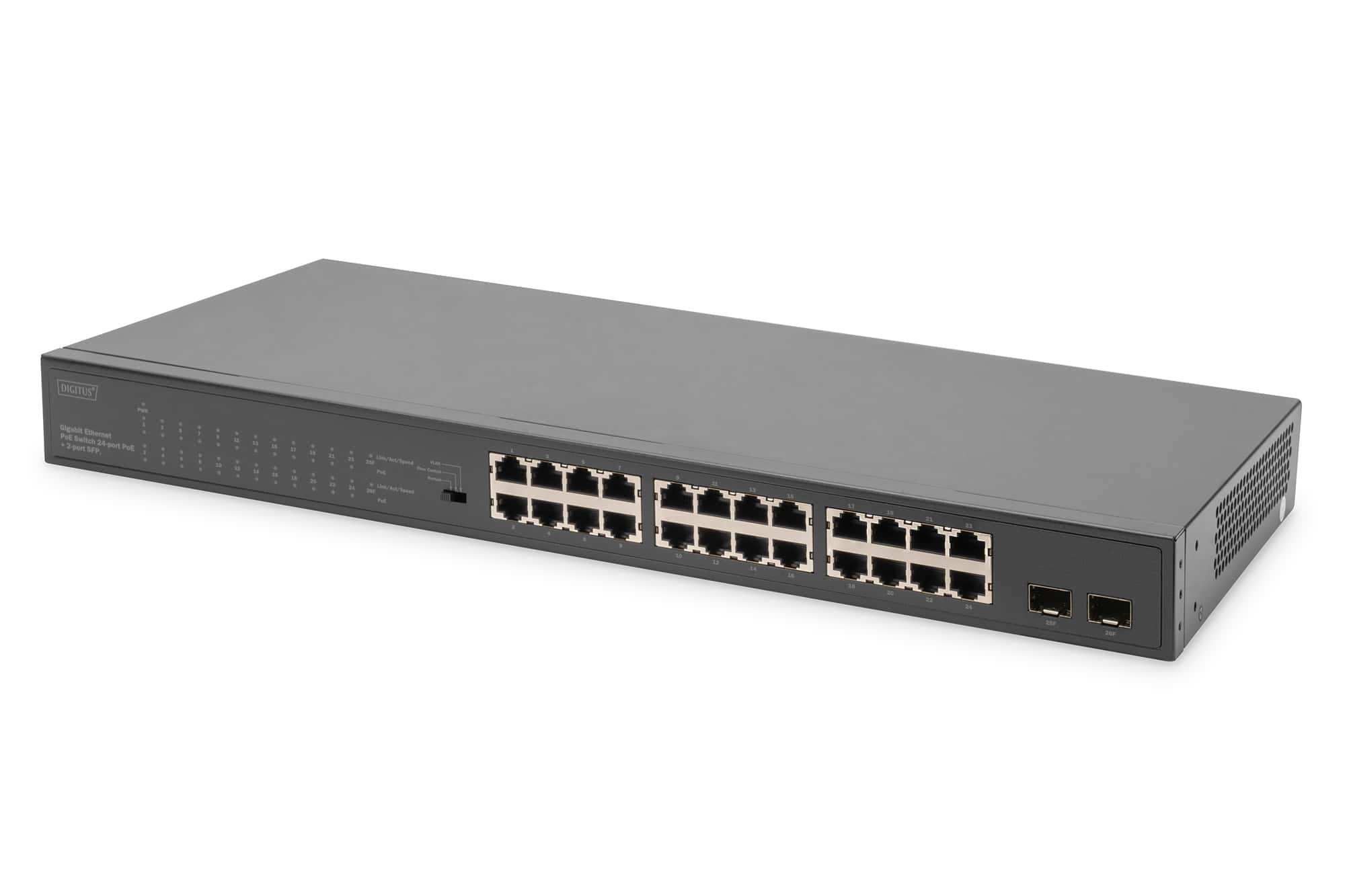 Digitus DN-95348-1 netwerk-switch Unmanaged Gigabit Ethernet (10/100/1000) 1U Grijs (DN-95348-1) thumbnail