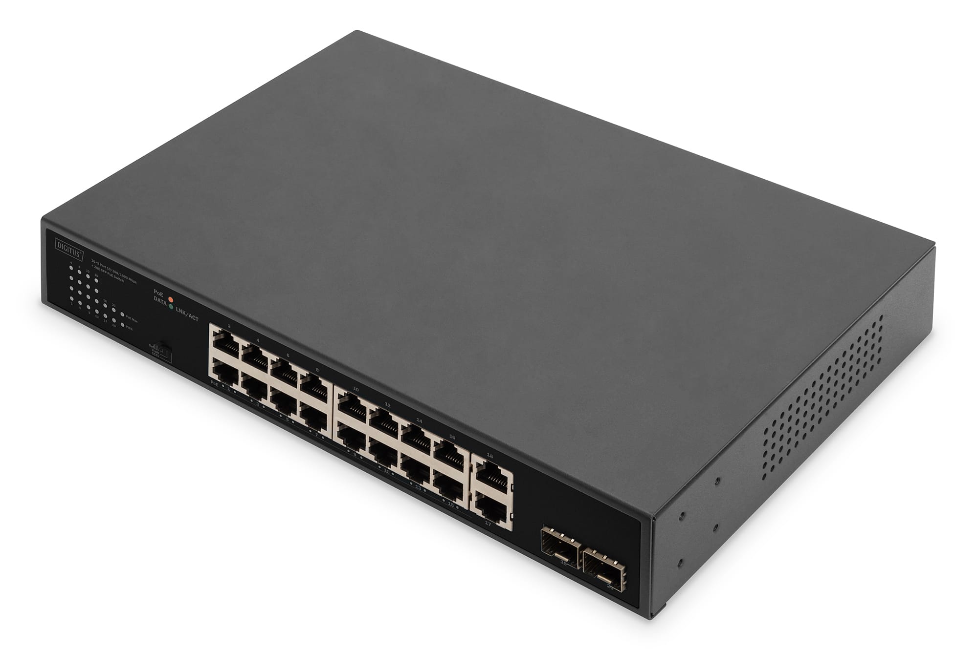 Digitus DN-95358 netwerk-switch Unmanaged Gigabit Ethernet (10/100/1000) 1U Zwart (DN-95358) thumbnail