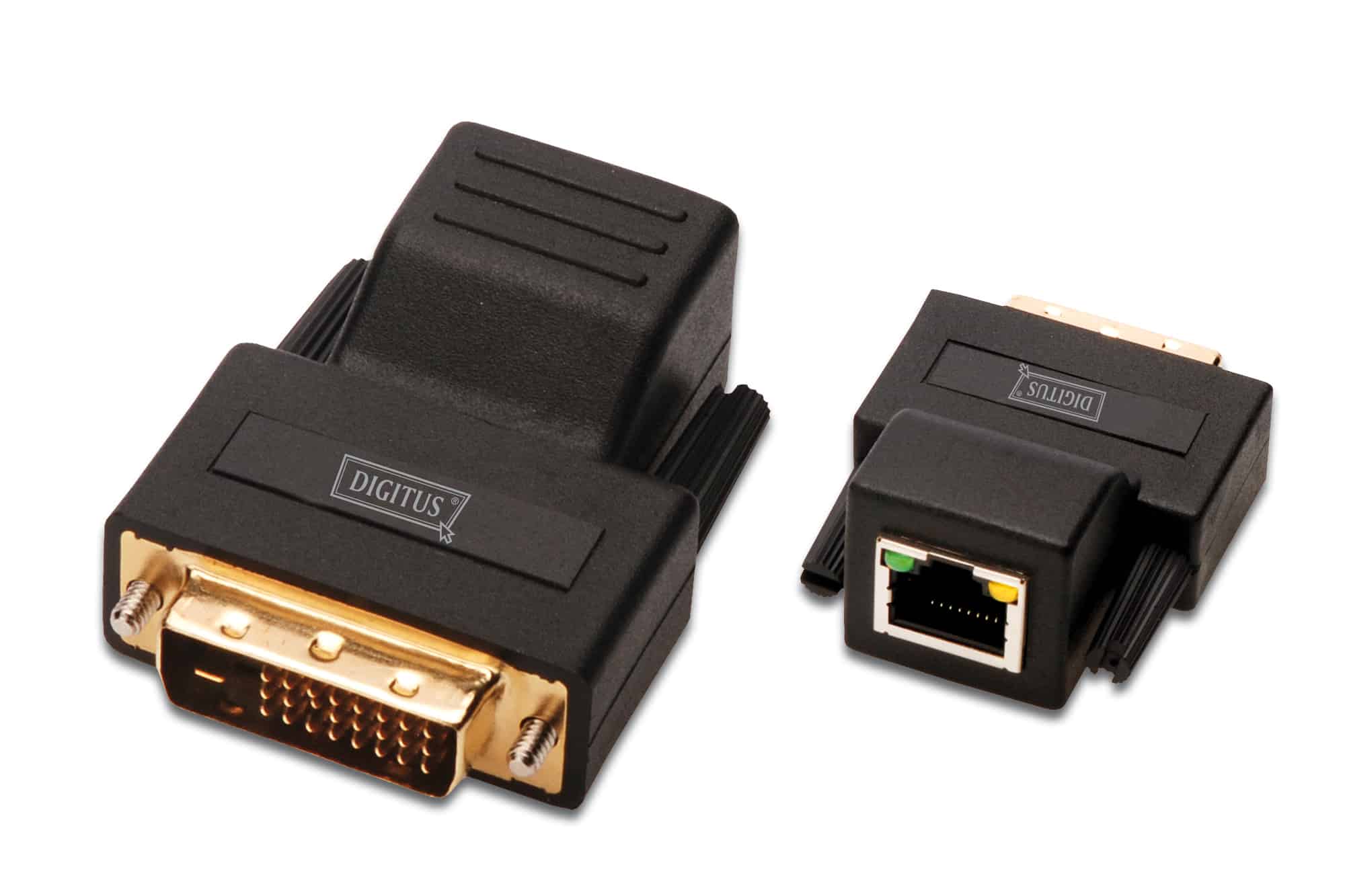 Digitus DS-54101 tussenstuk voor kabels RJ-45 F DVI-D M Zwart (DS-54101) thumbnail