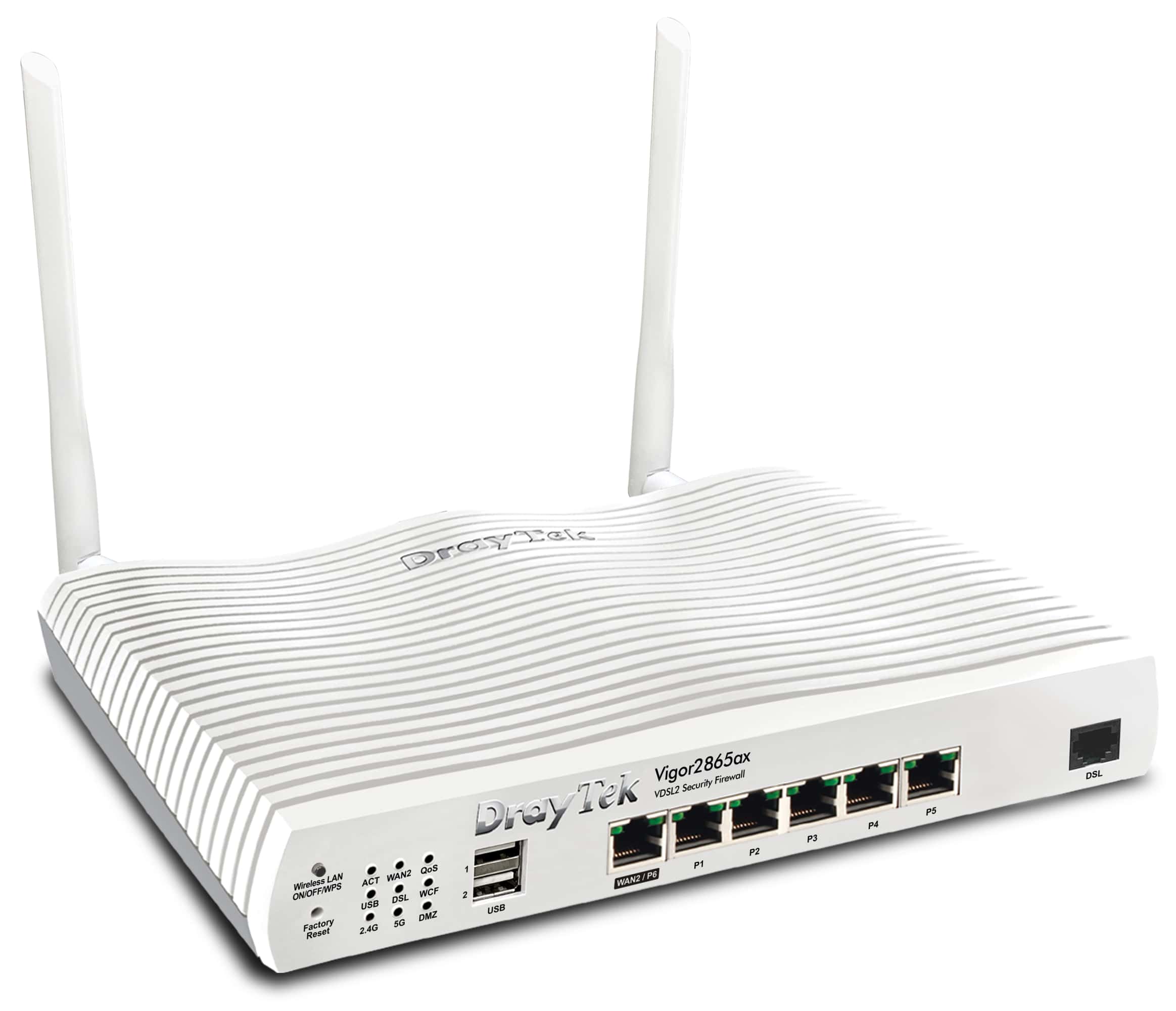 Draytek Vigor 2865ax draadloze router Gigabit Ethernet Dual-band (2.4 GHz / 5 GHz) Wit (V2865AX-B-DE-AT-CH) thumbnail