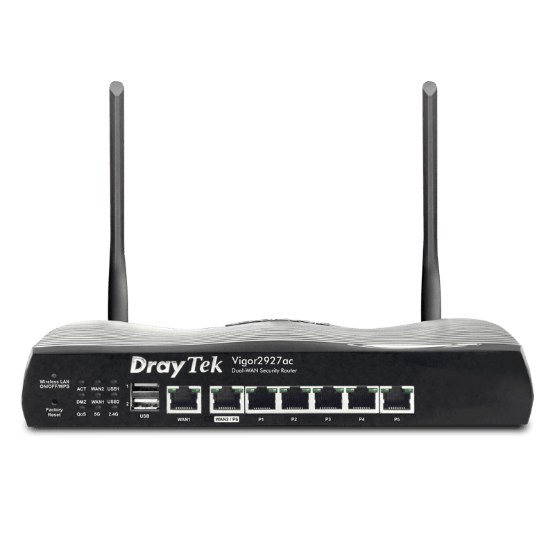 Draytek Vigor 2927ax - Wireless Router - Switch mit 6 Ports - GigE - WAN-Ports: 2 - 802,11a/b/g/n/ac/ax - Dual-Band (V2927AX-DE- (V2927AX-DE-AT-CH) thumbnail