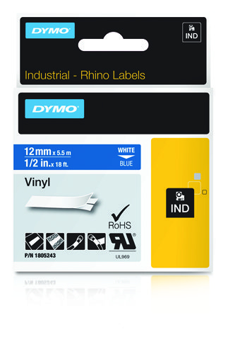 DYMO 1805243 labelprinter-tape Wit op blauw (1805243) thumbnail