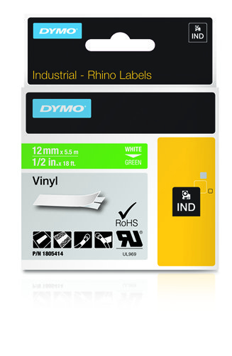 DYMO 1805414 labelprinter-tape Wit op groen (1805414) thumbnail
