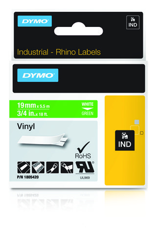 DYMO 1805420 labelprinter-tape Wit op groen (1805420) thumbnail