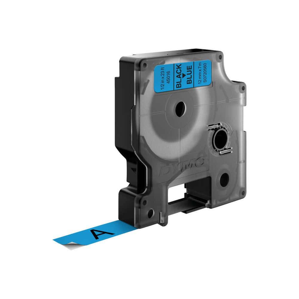 DYMO D1 -Standard Labels - Black on Blue - 12mm x 7m (S0720560) thumbnail