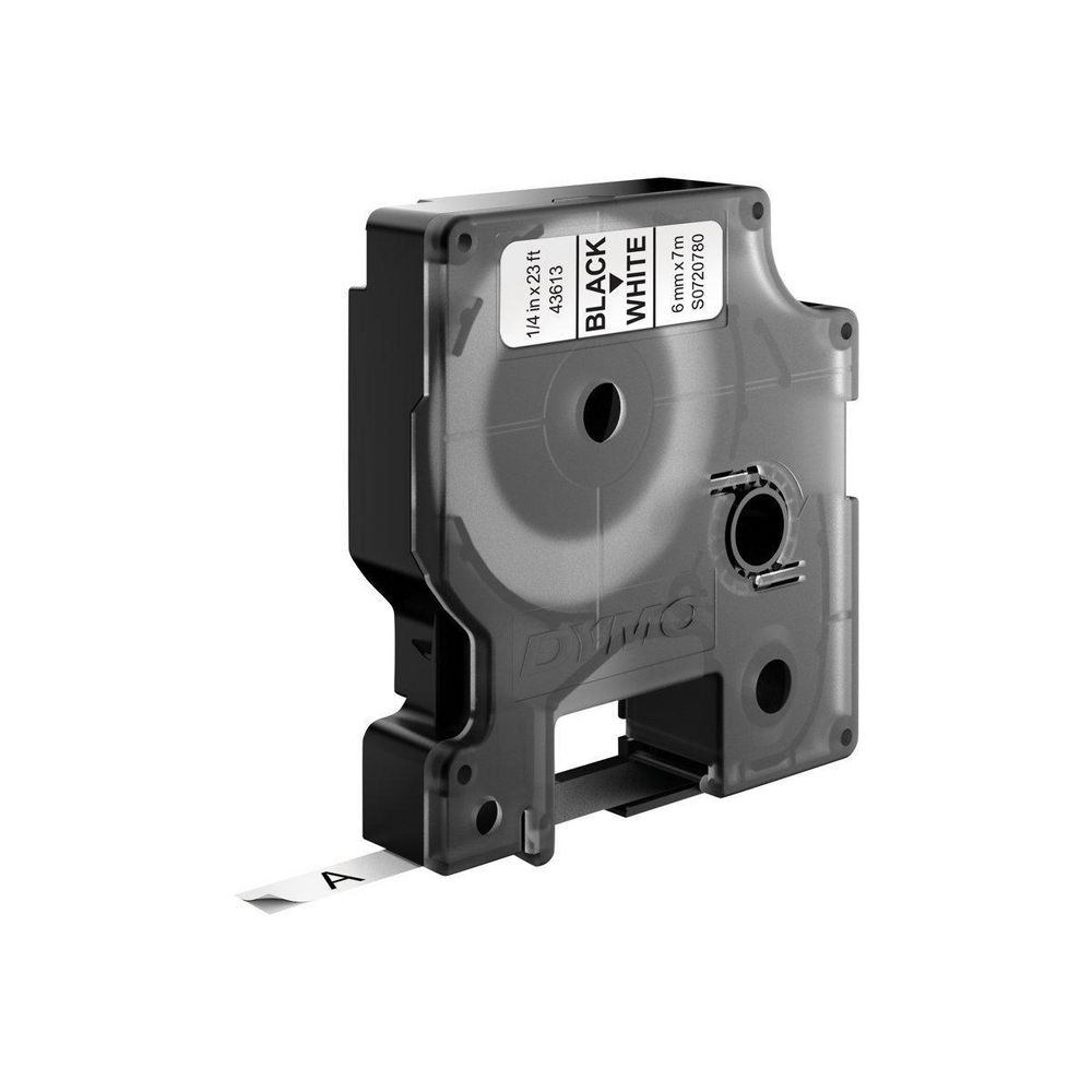 DYMO D1 -Standard Labels - Black on White - 6mm x 7m (S0720780) thumbnail