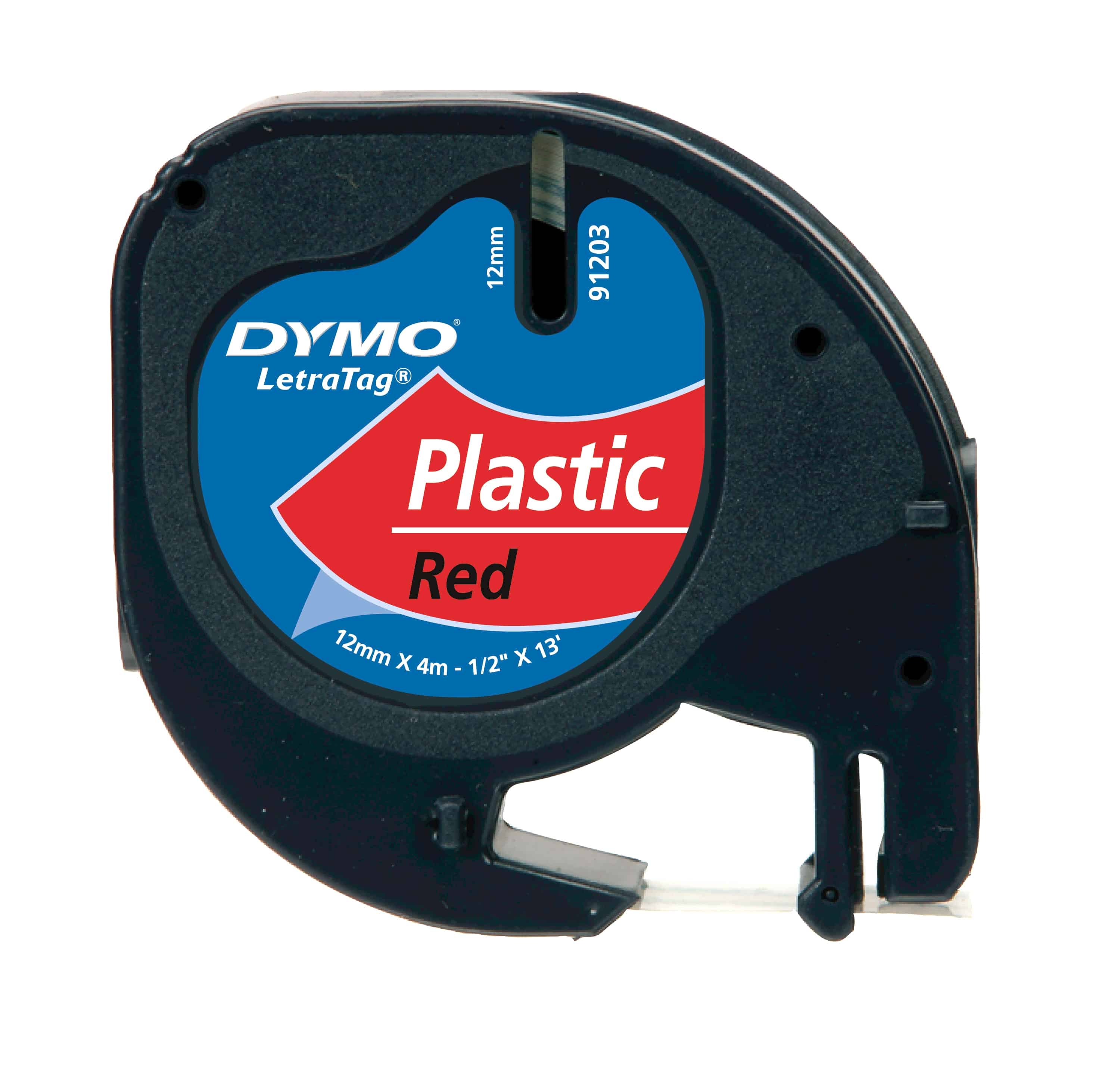 DYMO S0721630 labelprinter-tape Zwart op rood (S0721630) thumbnail