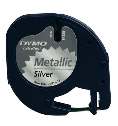 DYMO S0721730 labelprinter-tape Zwart op metallic (S0721730) thumbnail
