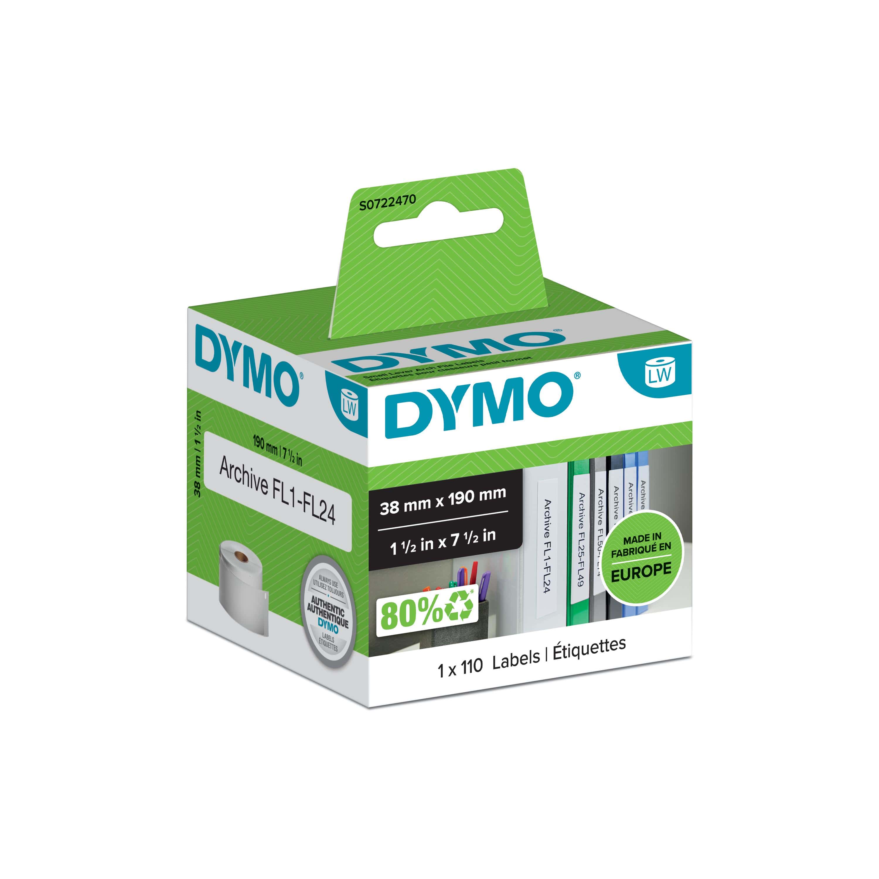 DYMO LW - Kleine LAF-labels - 38 x 190 mm - S0722470 (S0722470) thumbnail