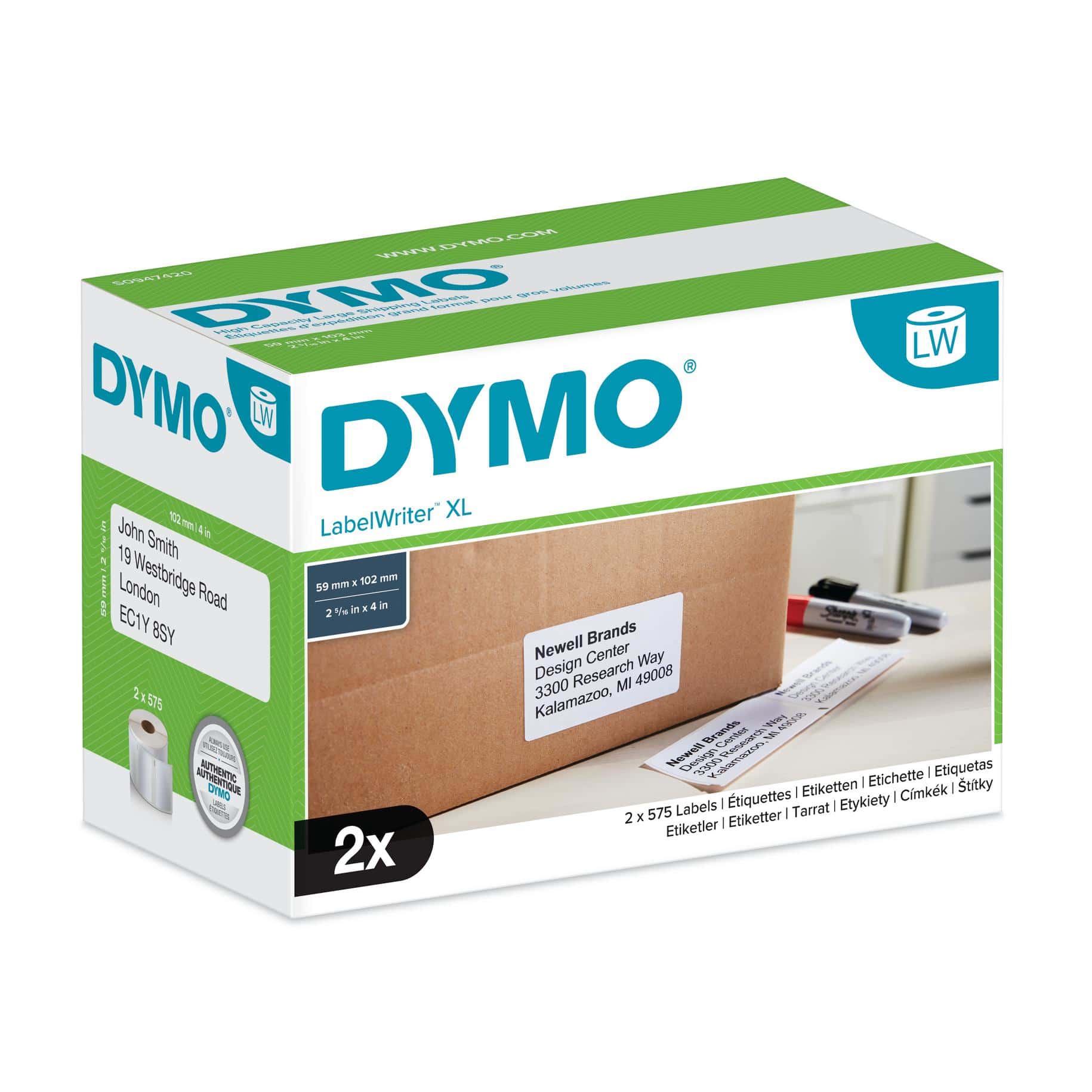 DYMO LW - Grote verzendingslabels voor grote volumes - 102 x 59 mm - S0947420 (S0947420) thumbnail