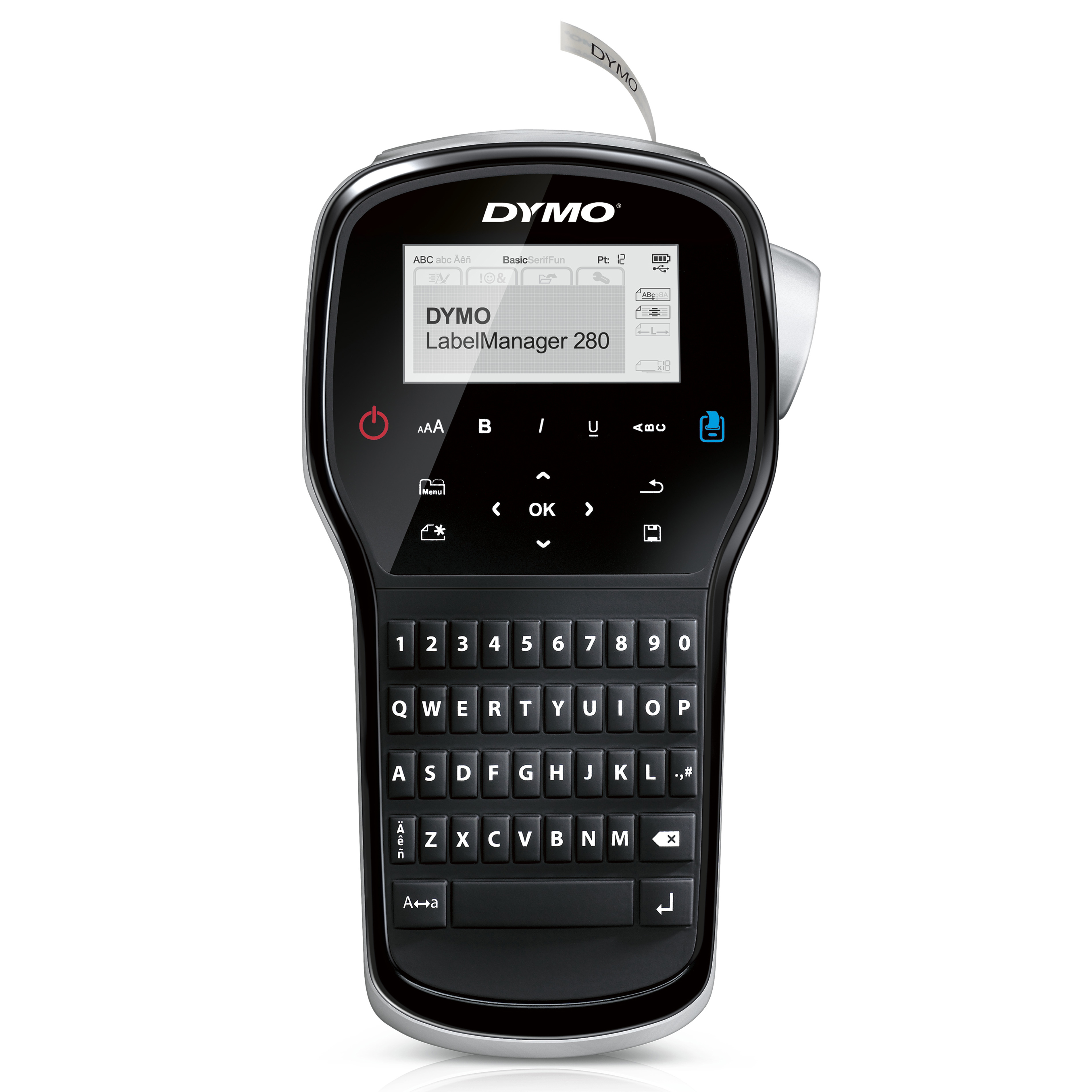 DYMO LabelManager 260-labelprinter | Oplaadbare labelmaker met QWERTY-toetsenbord | Inclusief zwart-wit D1-labeltape (12 mm) | Voor thuis en op kantoor (S0968920) thumbnail