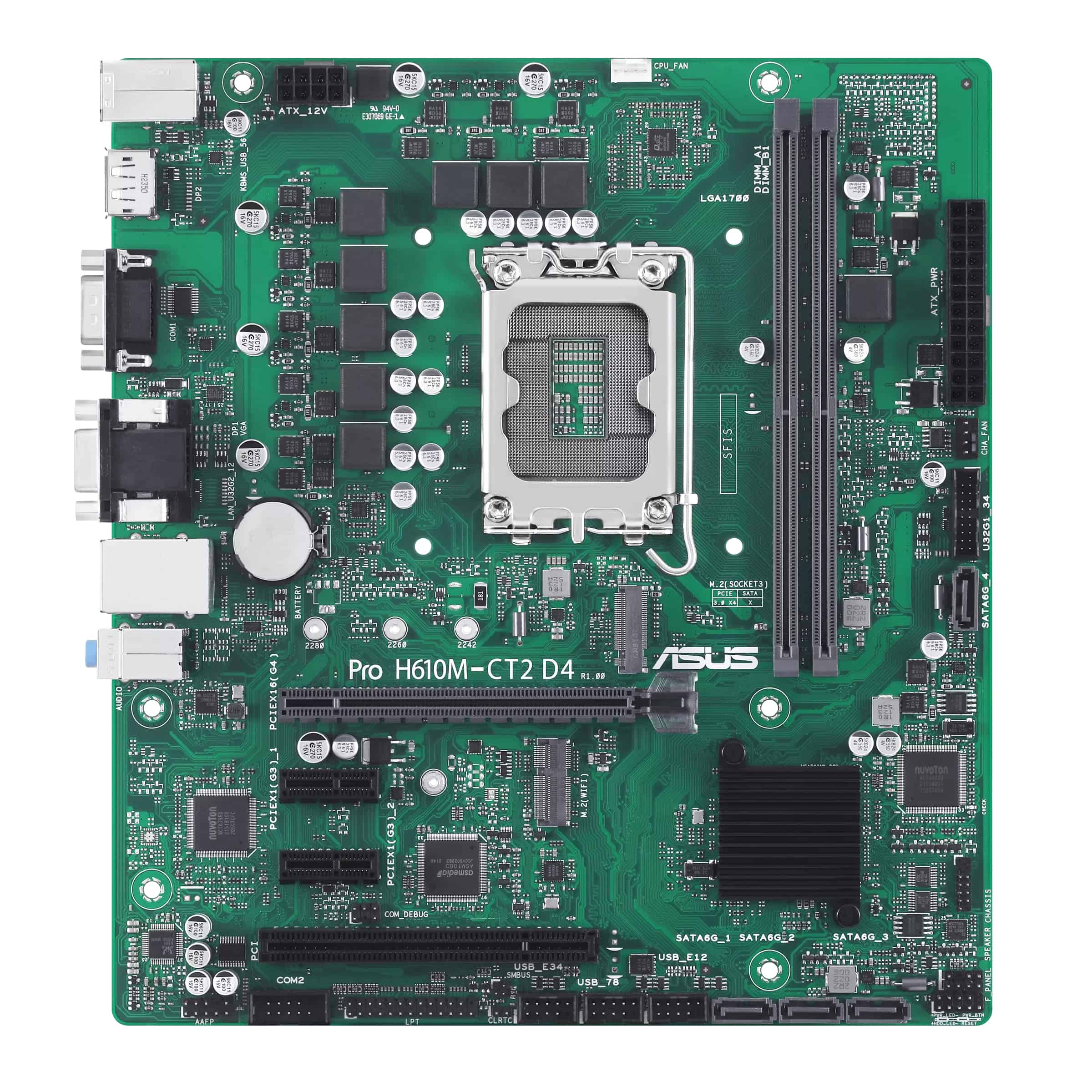 ASUS H610M-CT2 D4-CSM Intel H610 LGA 1700 micro ATX (90MB1EB0-M0EAYC) thumbnail