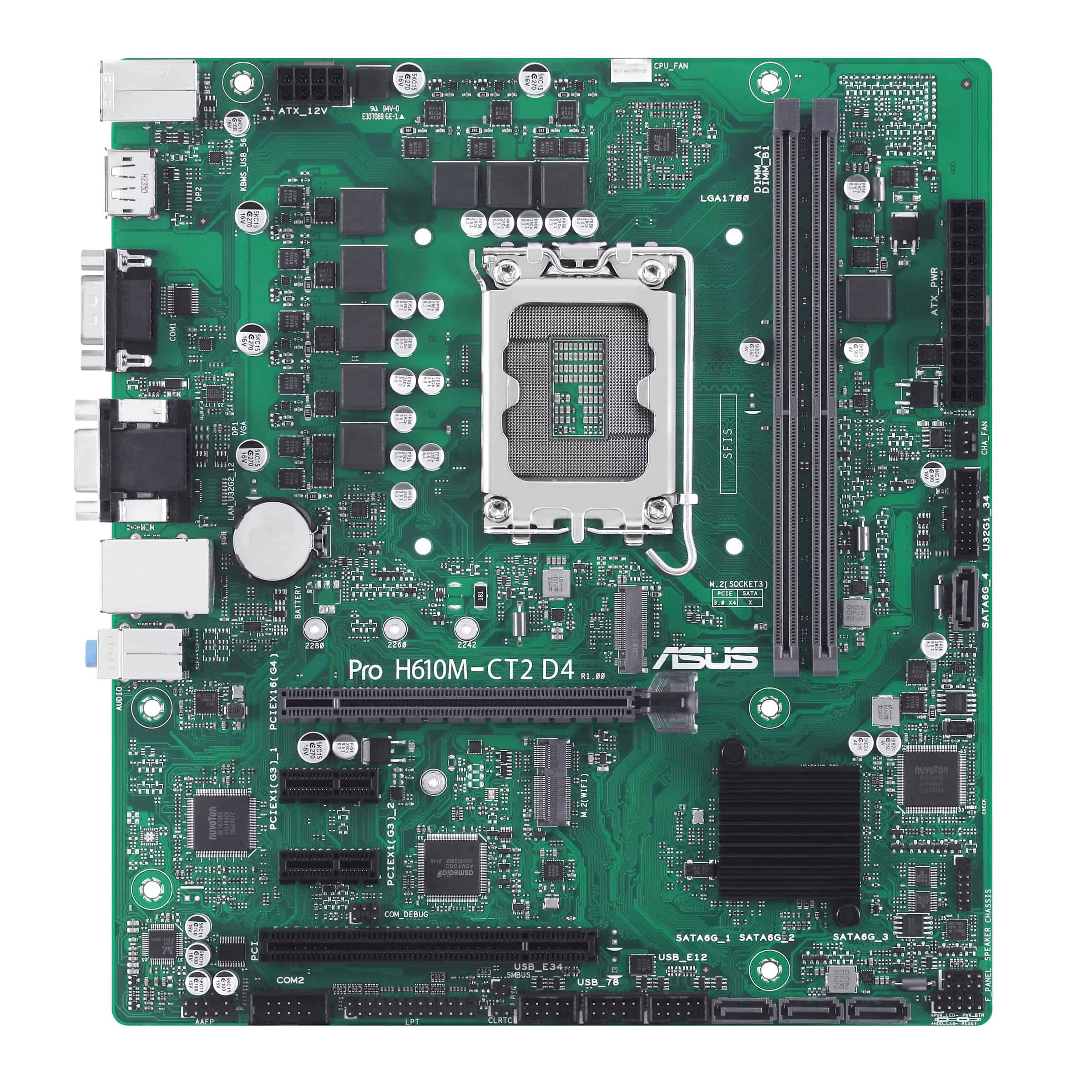 ASUS H610M-CT2 D4-CSM Intel H610 LGA 1700 micro ATX (90MB1EB0-M0EAYC) thumbnail