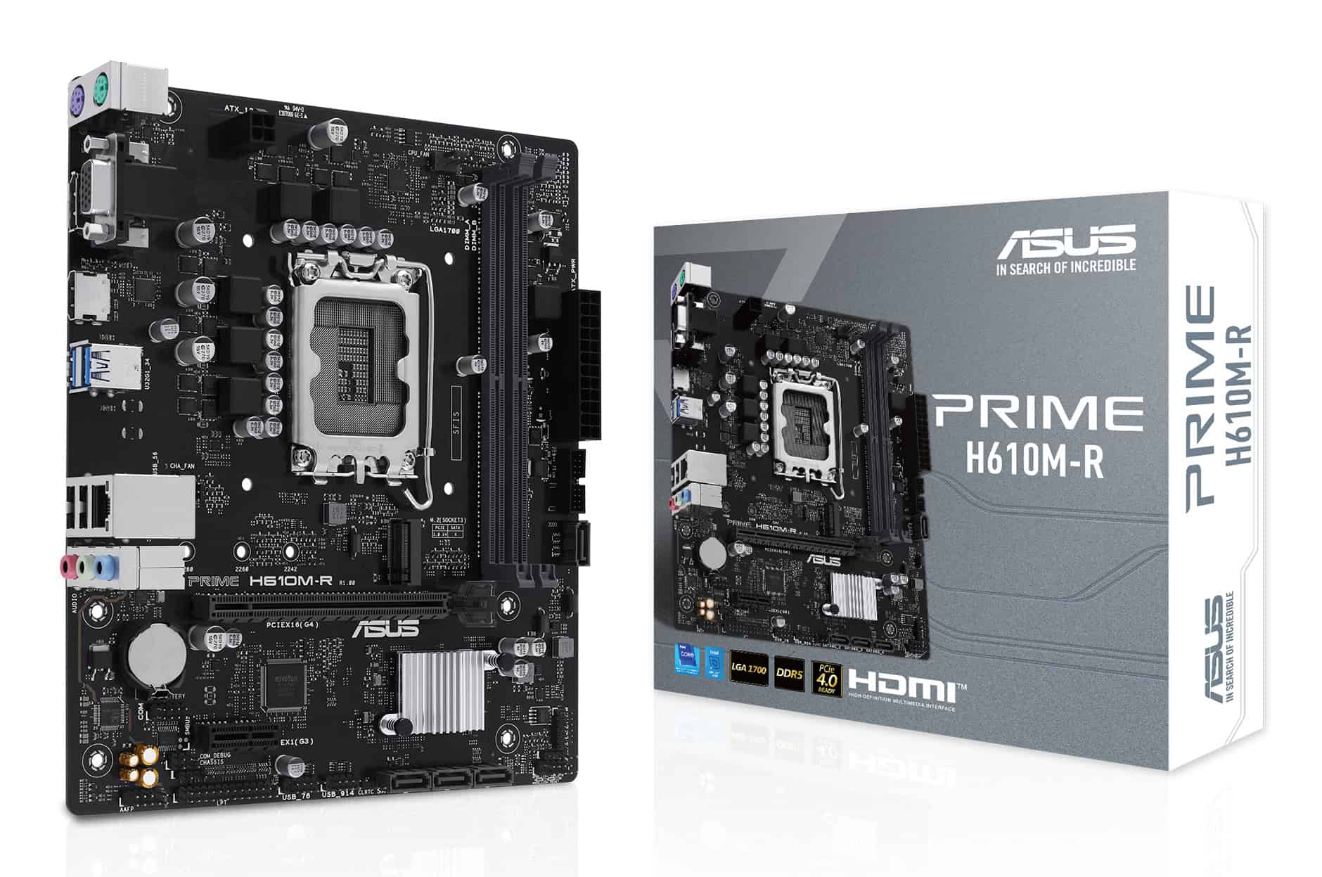 ASUS PRIME H610M-R-SI Intel H610 LGA 1700 micro ATX (90MB1GL0-M0ECY0) thumbnail