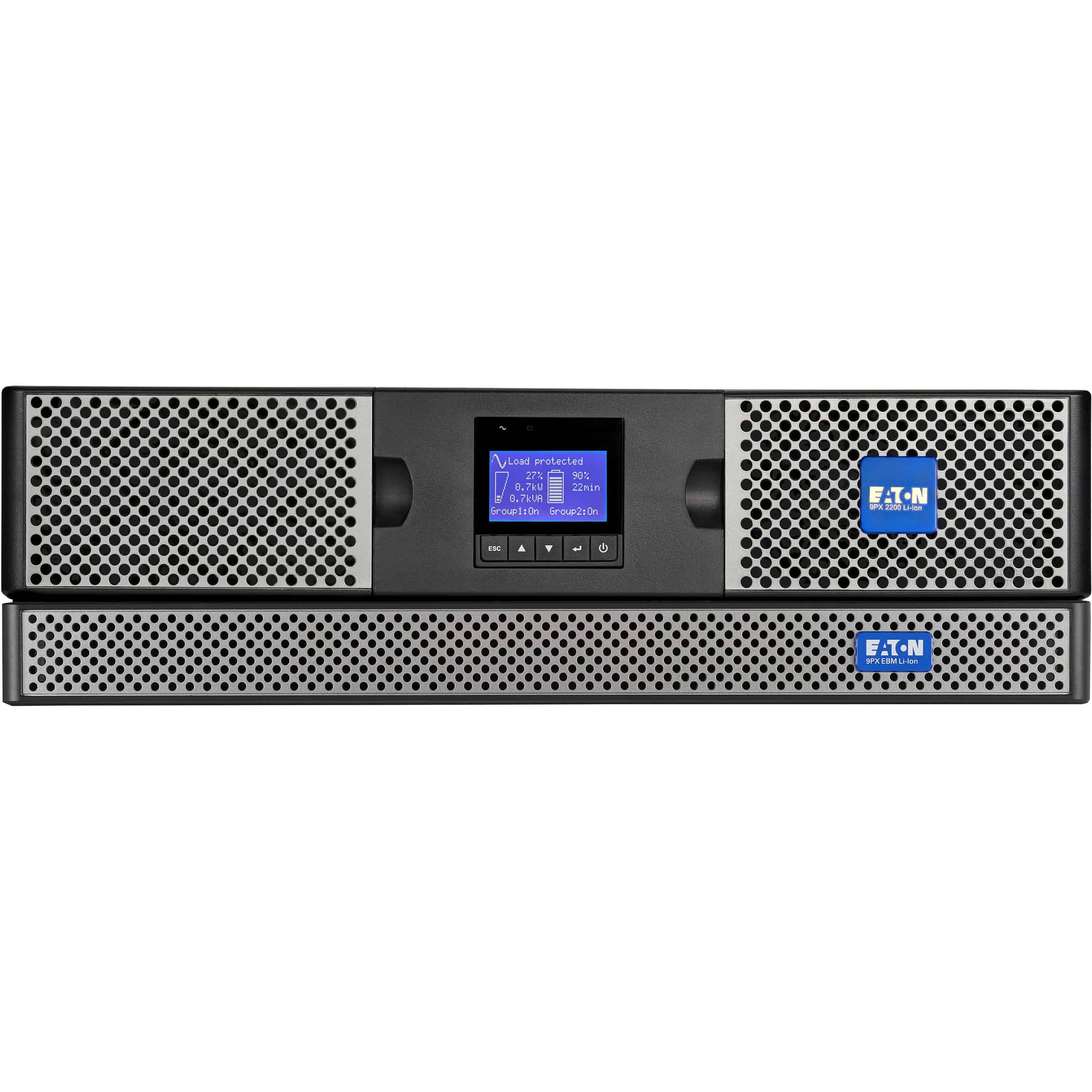 Eaton 9PXEBM72RT1U-L UPS Dubbele conversie (online) 2,2 kVA 2200 W 10 AC-uitgang(en) (9PXEBM72RT1U-L) thumbnail