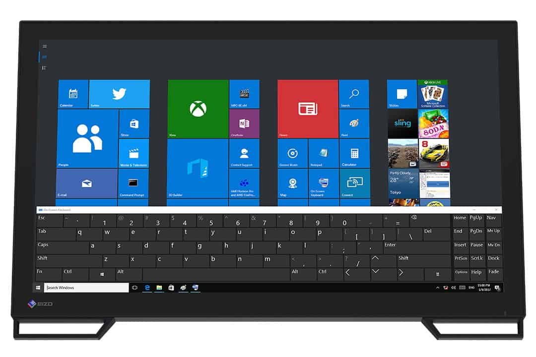 EIZO DuraVision FDF2382WT-A computer monitor 58,4 cm (23") 1920 x 1080 Pixels Full HD LED Touchscreen Tafelblad Zwart (FDF2382WT-A-BK) thumbnail