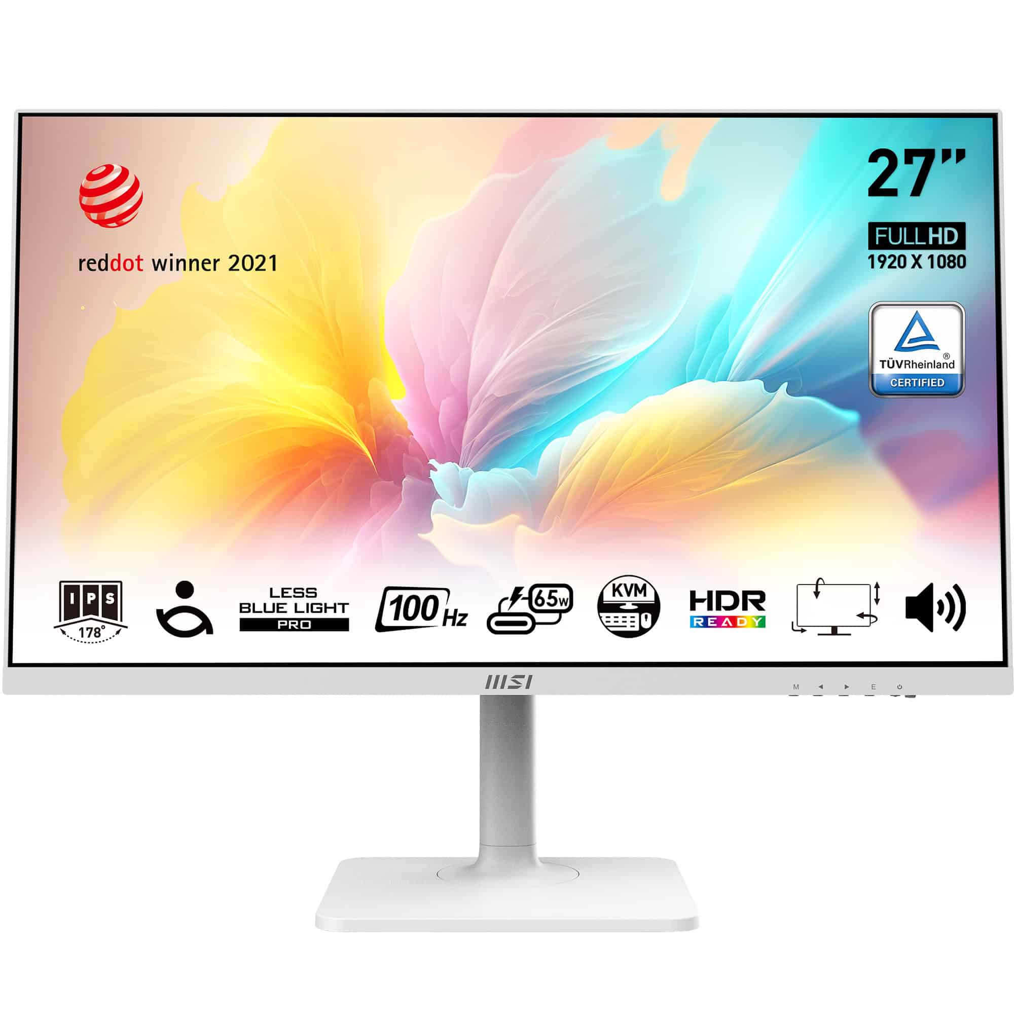 MSI Modern MD272XPWDE computer monitor 68,6 cm (27) 1920 x 1080 Pixels Full HD LCD Wit (9S6-3PB19H-202) thumbnail