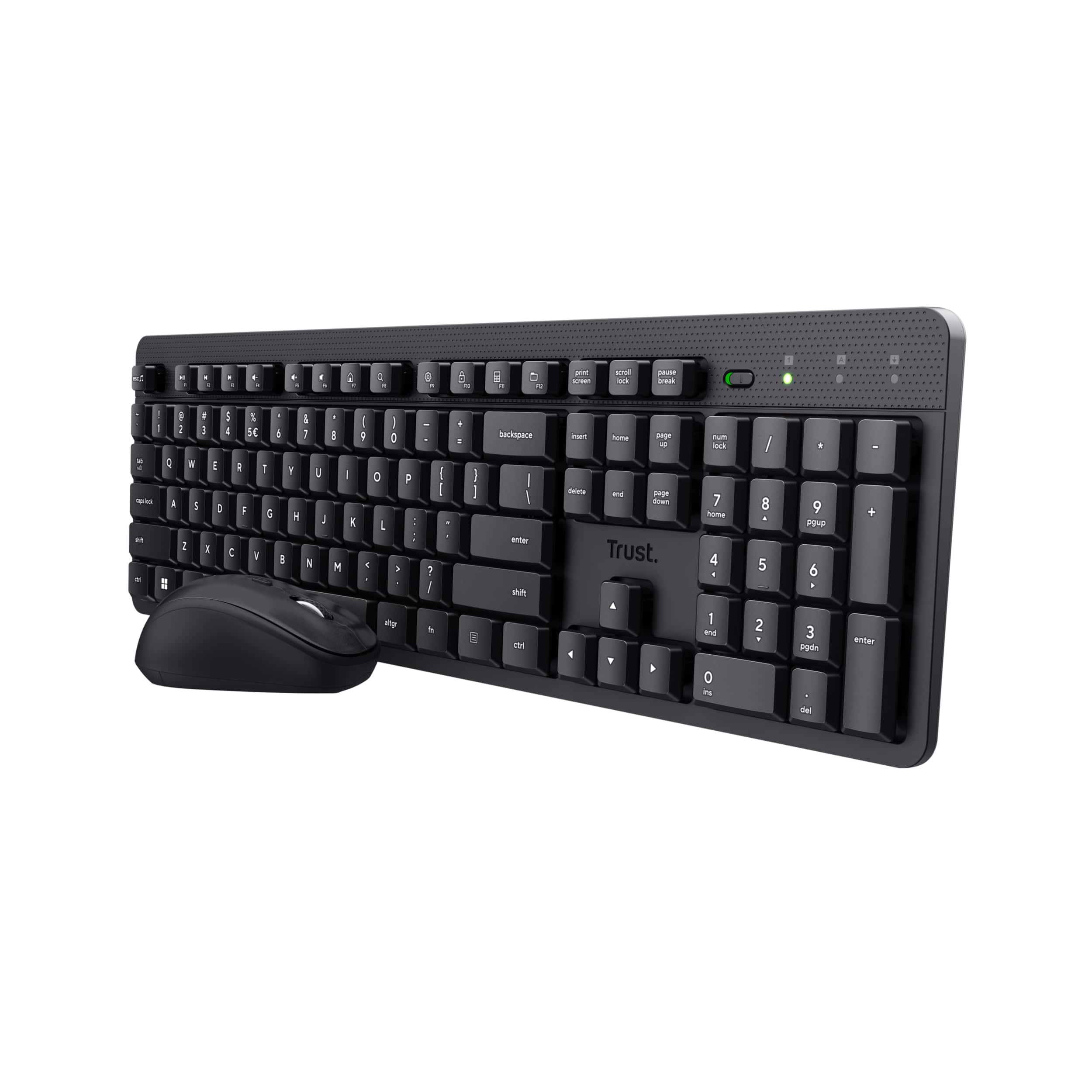 Trust Ody II toetsenbord Inclusief muis RF Draadloos QWERTY Amerikaans Engels Zwart (25018) thumbnail