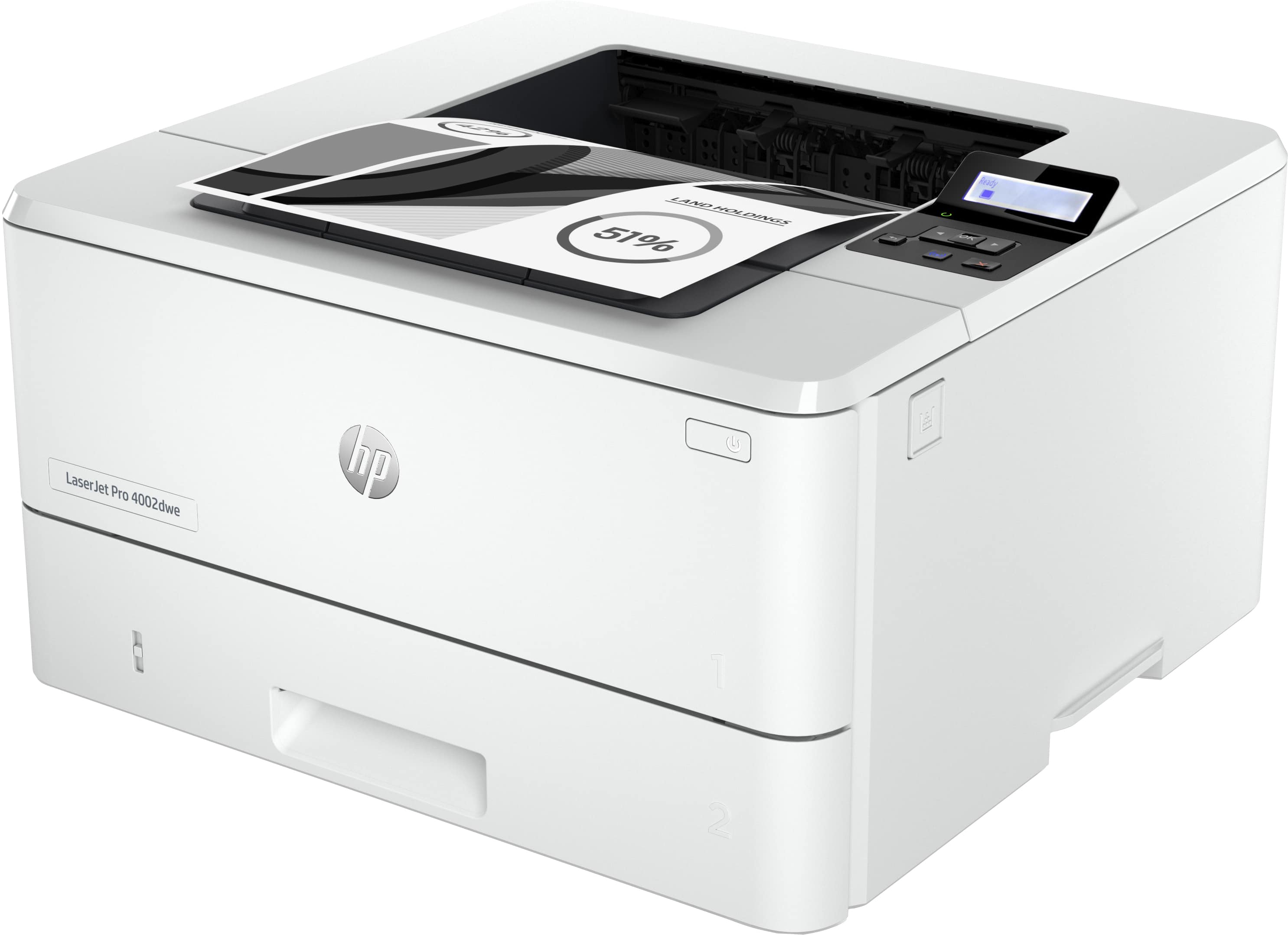 HP LaserJet Pro HP 4002dwe printer, Zwart-wit, Printer voor Kleine en middelgrote ondernemingen, Print, Draadloos; HP+; Geschikt voor HP Instant Ink; Printen vanaf een telefoon of tablet (2Z606F) thumbnail