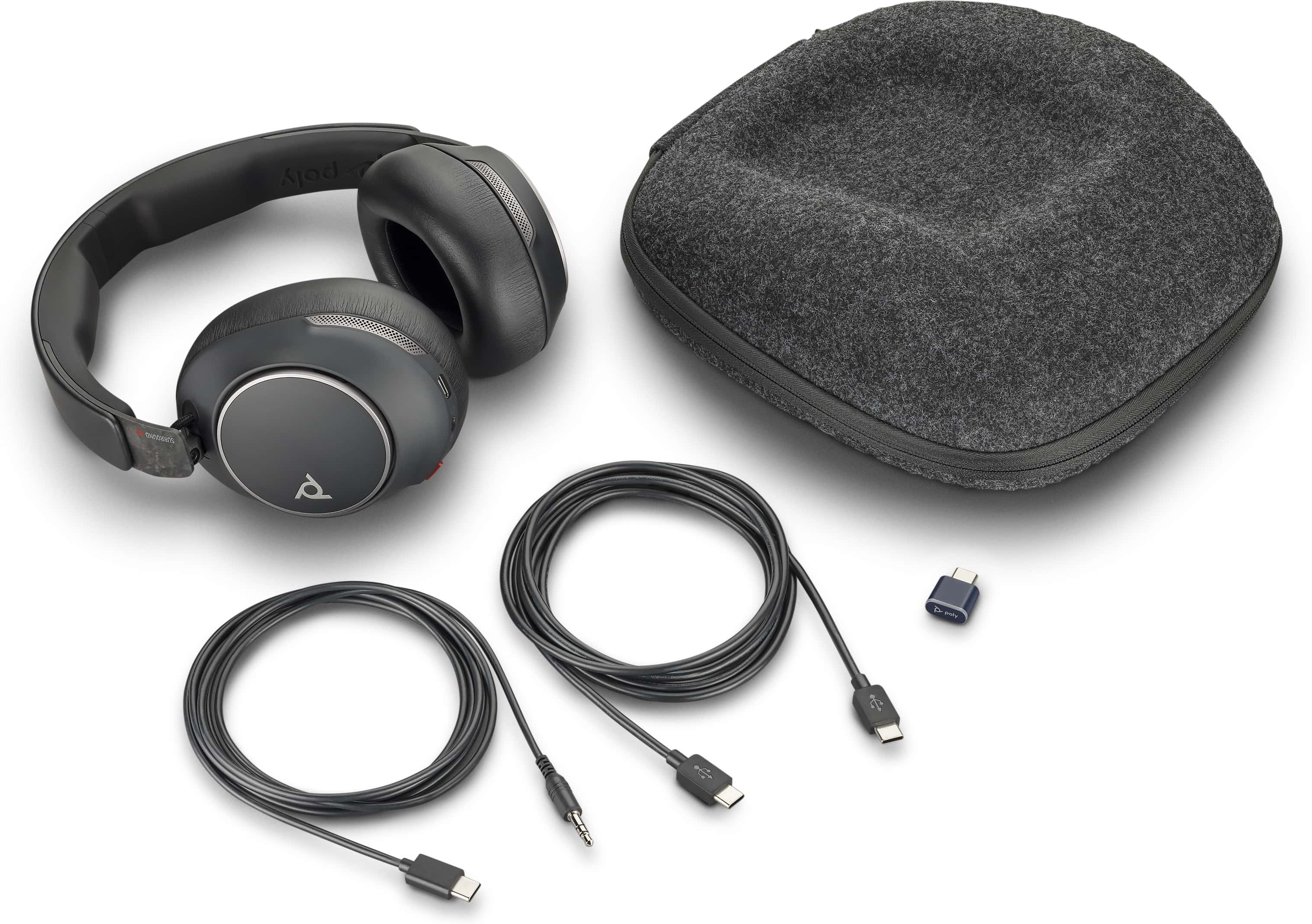 POLY Voyager Surround 80 UC USB-C Headset + USB-C/A-adapter (8G7T9AA) thumbnail