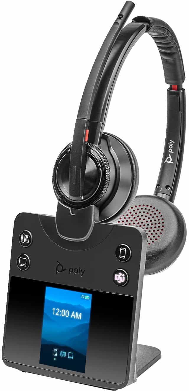 POLY Savi 8420 Office Stereo Microsoft Teams Certified DECT 1880-1900 MHz Headset (8L5B3AA#ABB) thumbnail