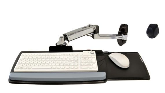 Ergotron LX Wall Mount Keyboard Arm Zilver (45-246-026) thumbnail