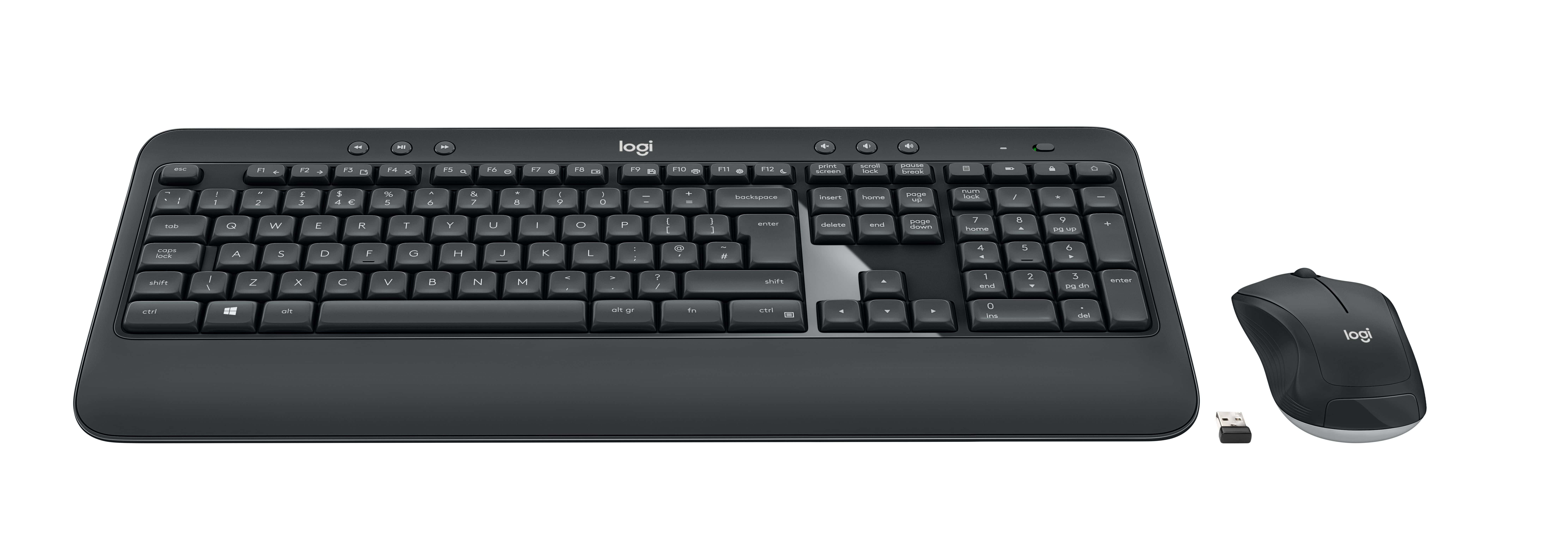 Logitech Advanced MK540 toetsenbord Inclusief muis RF Draadloos Hebreeuws Zwart, Wit (920-008689) thumbnail