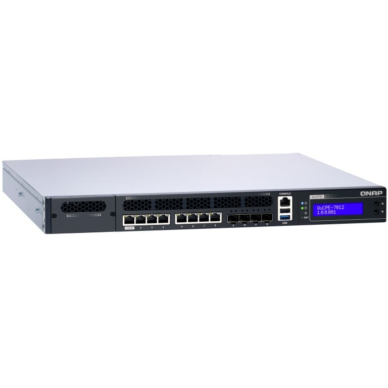 QNAP QuCPE-7012-D2146NT-32G Intel Xeon D-2146NT 8x2.5GbE RJ45 ports and 4x10GbE SFP+ ports 1x network module 1x PCIe Gen3 x8 (QUCPE-7012-D2146NT-32G) thumbnail