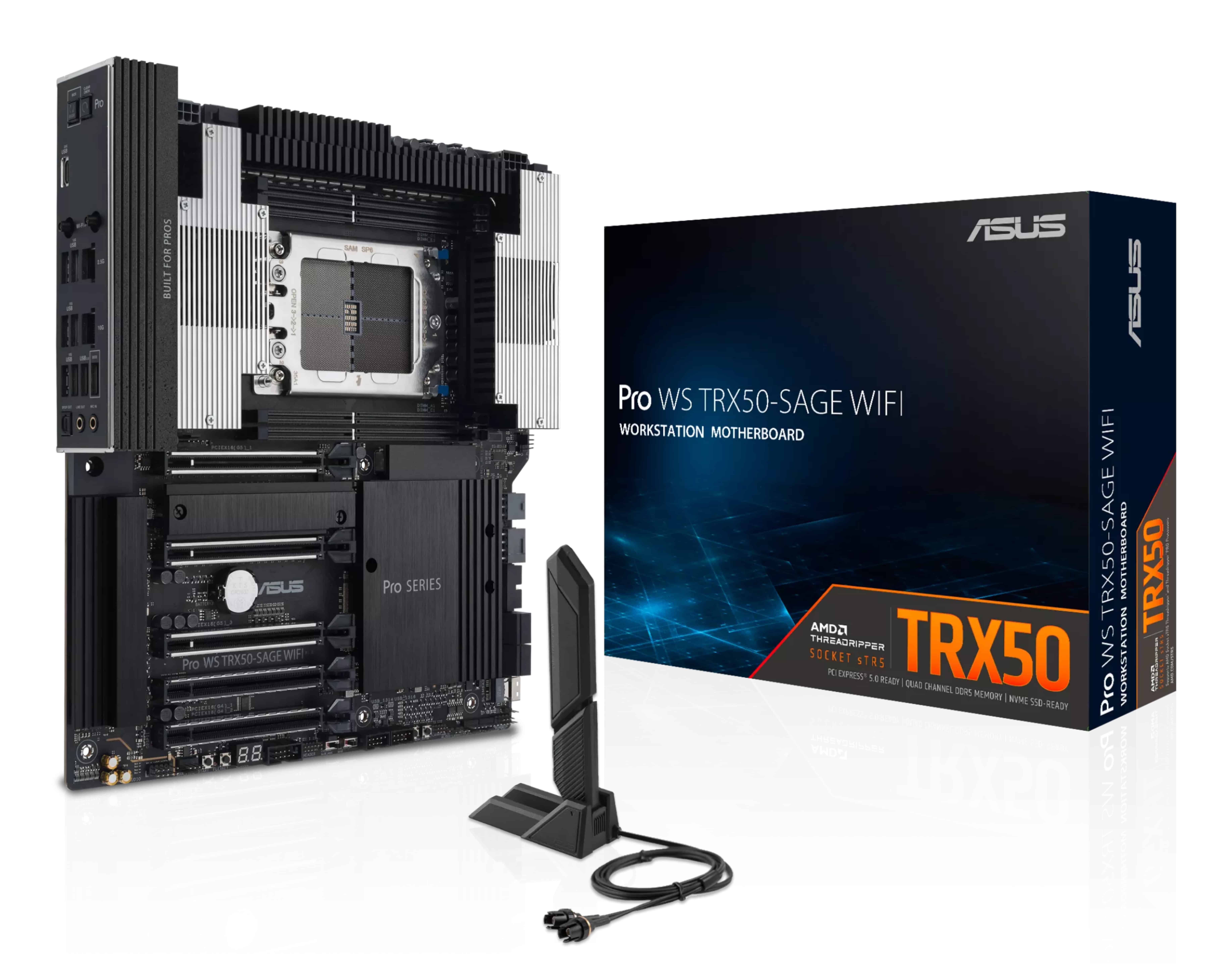 ASUS Pro WS TRX50-SAGE WIFI AMD TRX50 Socket sTR5 SSI CEB (90MB1FZ0-M0EAY0) thumbnail
