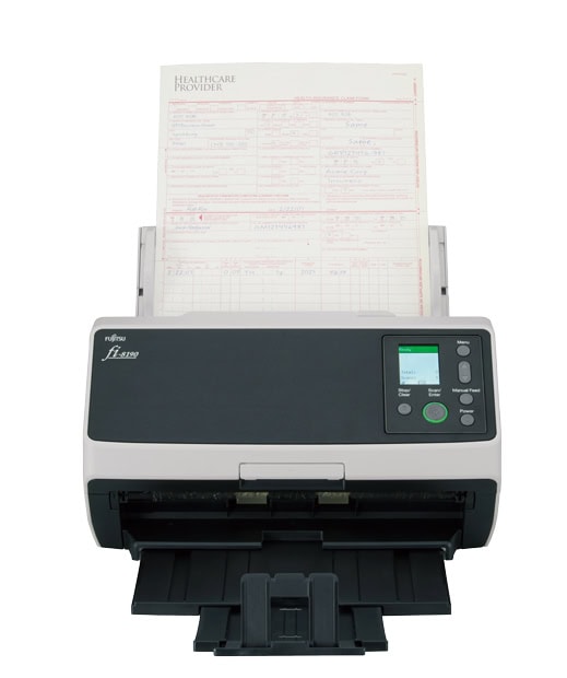 Fujitsu fi-8190 ADF-/handmatige invoer scanner 600 x 600 DPI A4 Zwart, Grijs (PA03810-B001) thumbnail