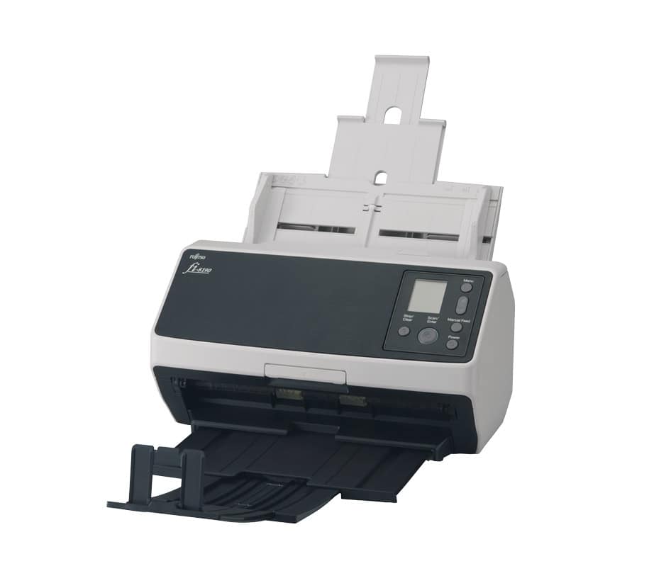 Fujitsu fi-8190 ADF-/handmatige invoer scanner 600 x 600 DPI A4 Zwart, Grijs (PA03810-B001) thumbnail