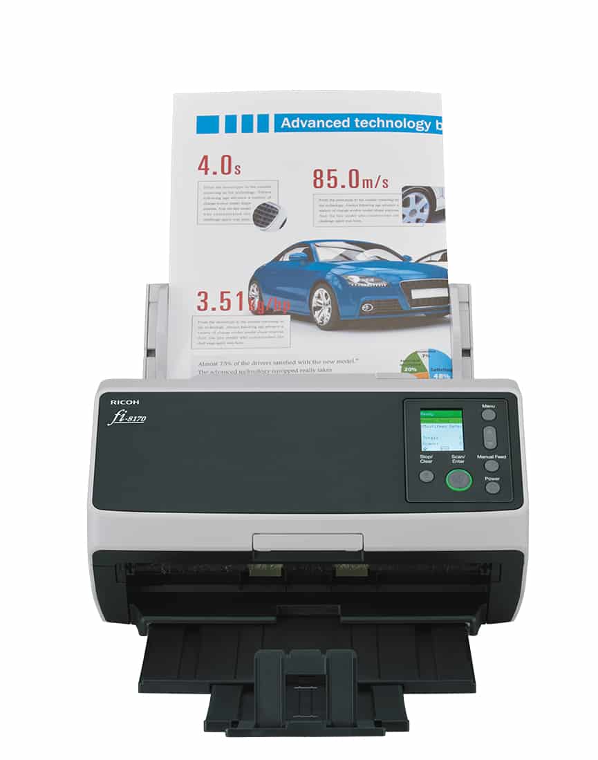 Ricoh fi-8170 ADF-/handmatige invoer scanner 600 x 600 DPI A4 Zwart, Grijs (PA03810-B051) thumbnail