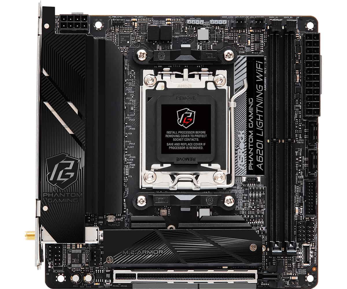 Asrock A620I Lightning WiFi AMD A620 Socket AM5 mini ITX (90-MXBMN0-A0UAYZ) thumbnail